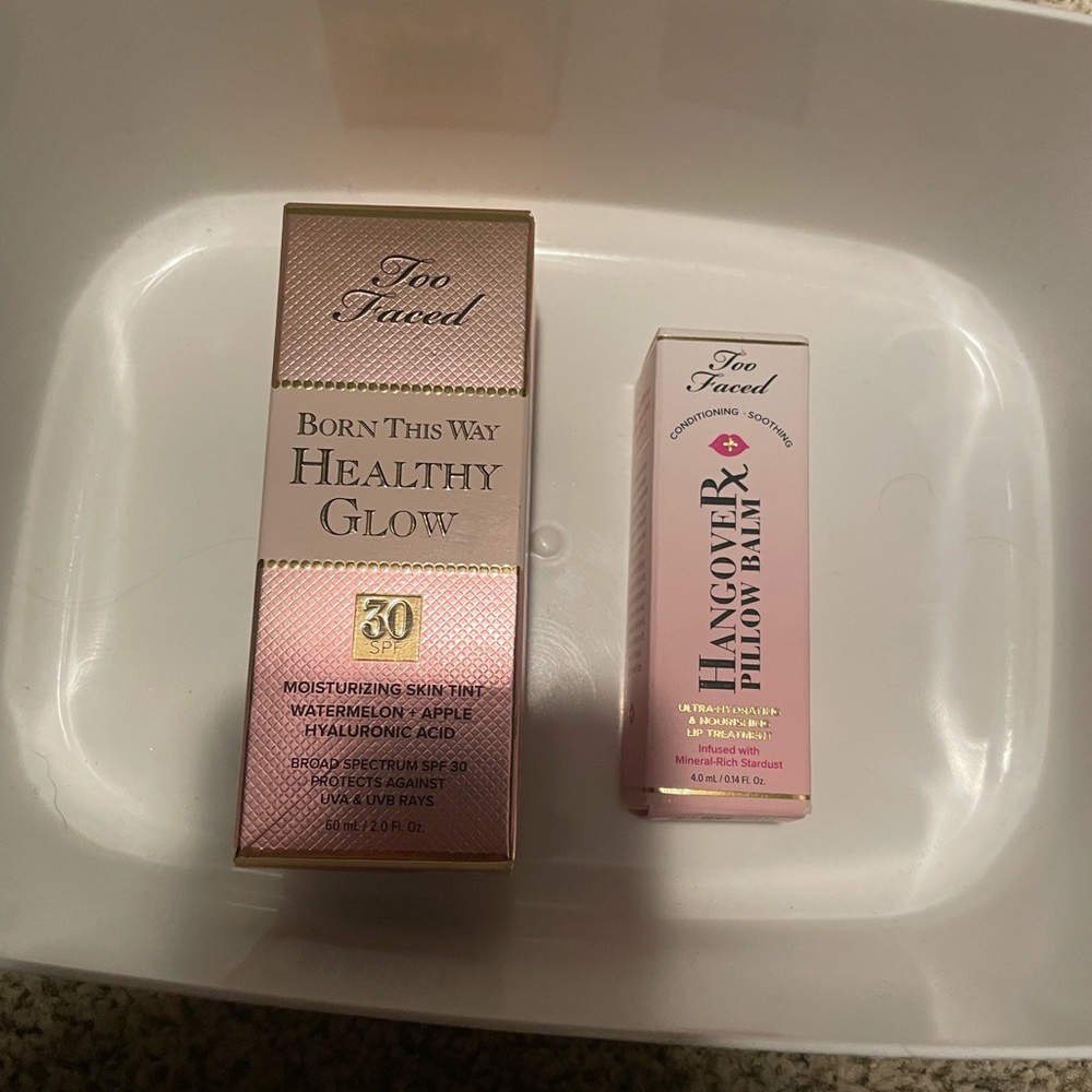 Too Faced Healthy Glow and Pillow Balm Set